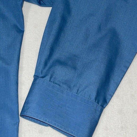 Mens Christian Dior Blue Monogramed Button Down Dress Shirt Large - Picture 11 of 11